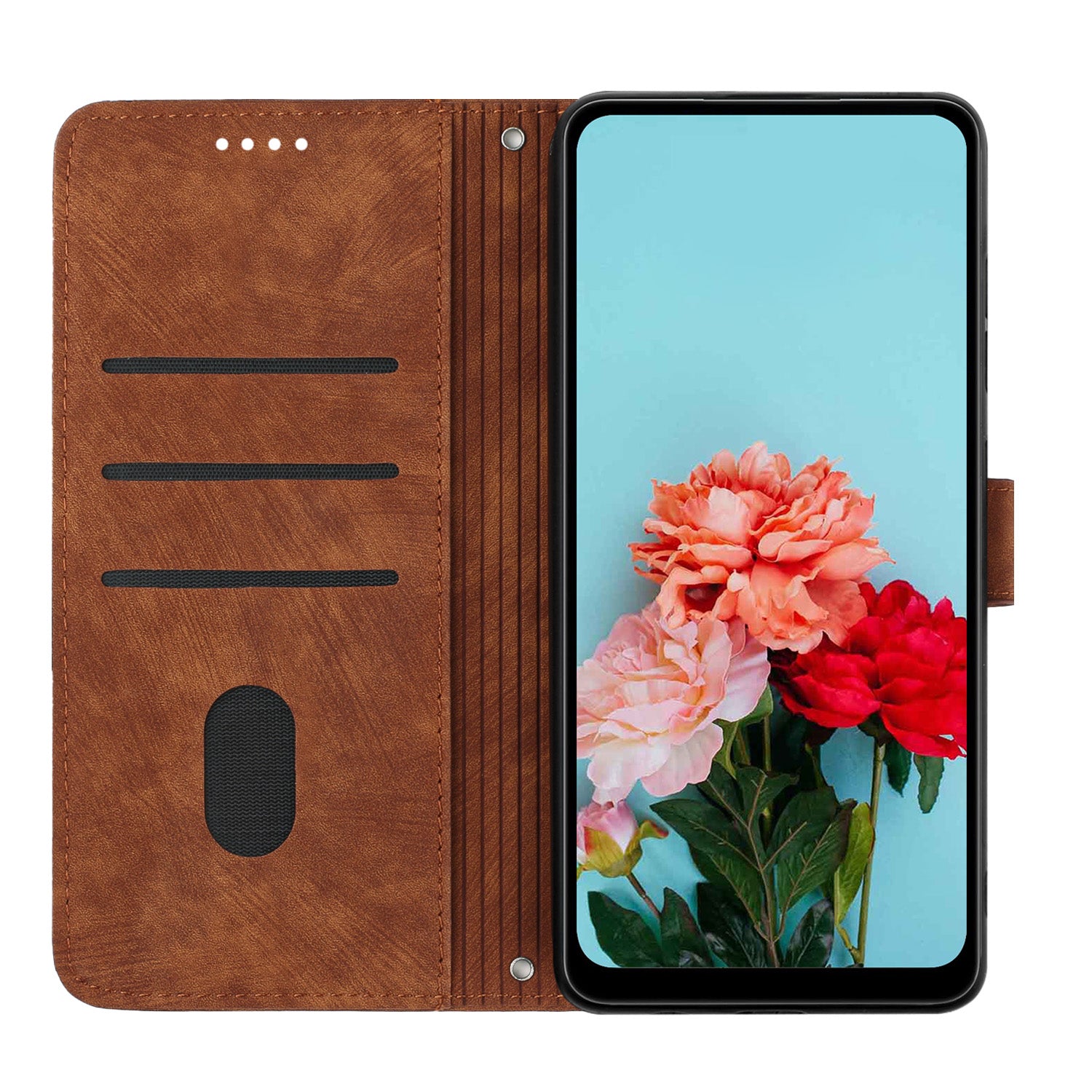 For iPhone 14/13 6.1 inch PU Leather Phone Case Stand Lines Imprinted Skin-touch Wallet Cover For iPhone 14/13 6.1 inch PU Leather Phone Case Stand Lines Imprinted Skin-touch Wallet Cover